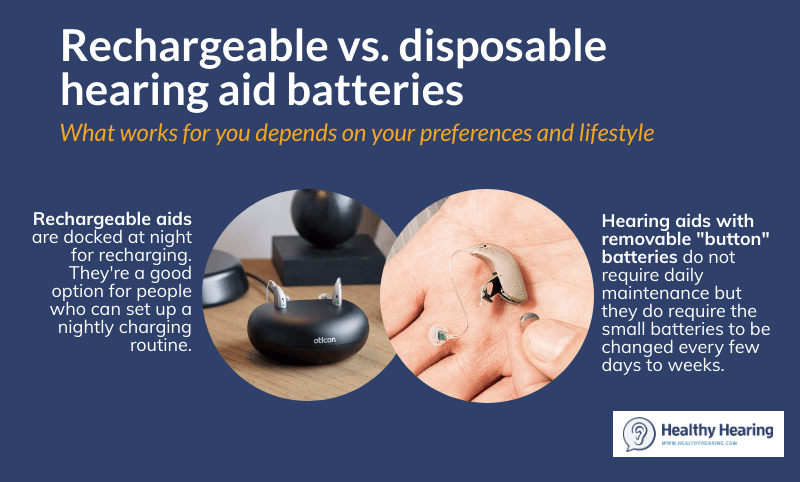 Disposable vs. Rechargeable Hearing Aid Batteries