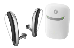 signia styletto ix hearing aid with charging case